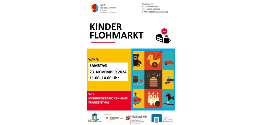 Plakat für Kinderflohmarkt