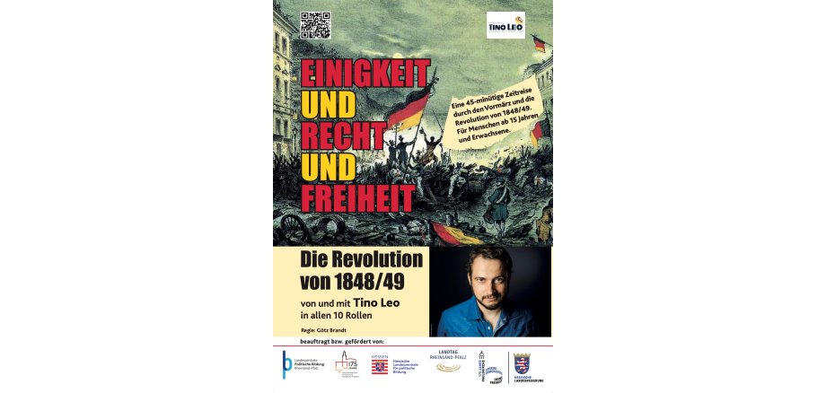 Plakat zum Theaterstück "Die Revolution von 1848/49"