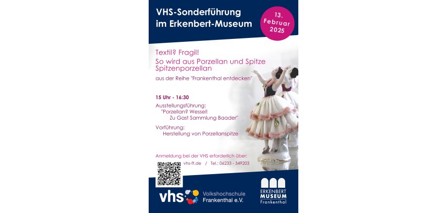 Plakat VHS-Sonderführung Spitzenporzellan