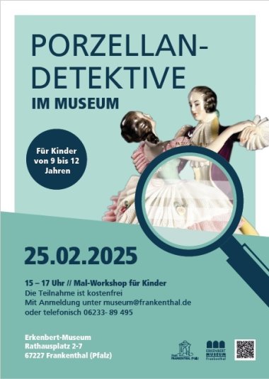 Plakat Kinderworkshop "Porzellandetektive"